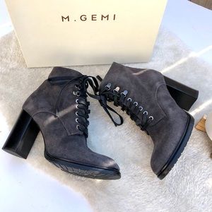 M. Gemi | The Alpestre Shearling Trim Heeled Boots